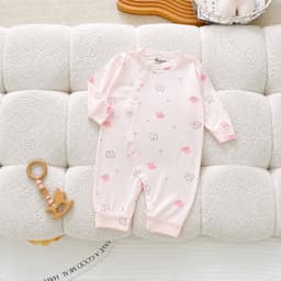 Combo 2-3 Bộ Body Dài Tay AVas Hoạ Tiết Bé Gái   Chất Petit Mềm Mát - Thoáng Khí - An Toàn Cho Làn Da Của Bé Size 0-9M 2
