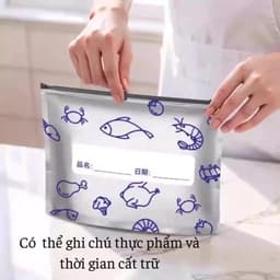 [Bán Chạy] 100 Túi Zip Bạc Nhôm Đựng Thực Phẩm - Size Cơ Bản – Túi Bảo Quản Tủ Lạnh, Cấp Đông Chống Ẩm Tiện Lợi 4