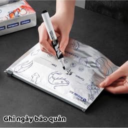 [Bán Chạy] 100 Túi Zip Bạc Nhôm Đựng Thực Phẩm - Size Cơ Bản – Túi Bảo Quản Tủ Lạnh, Cấp Đông Chống Ẩm Tiện Lợi 3