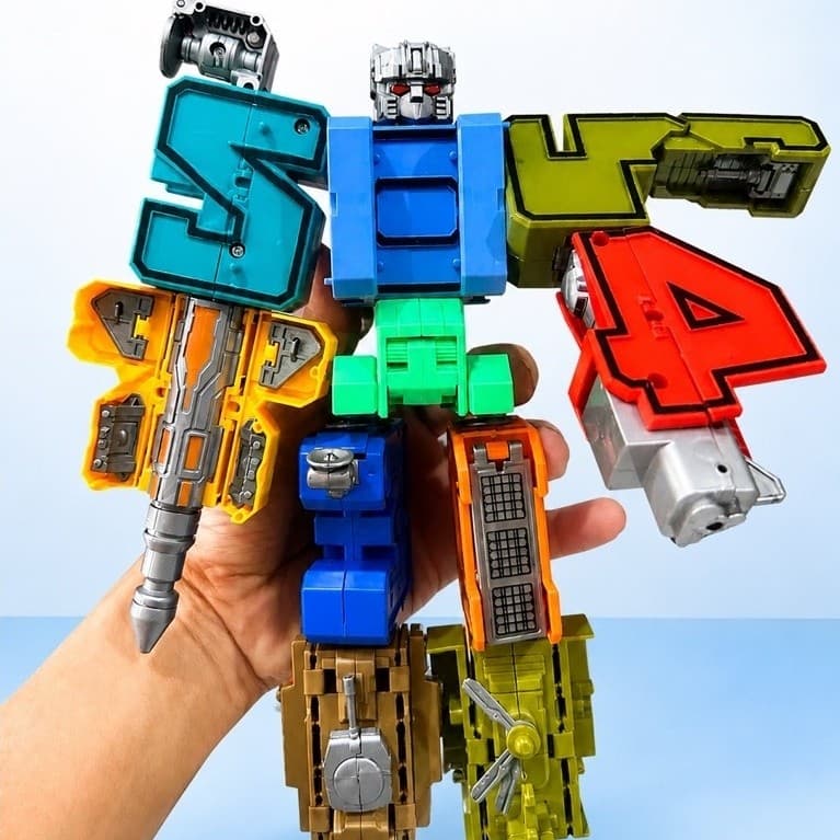 Robot Chữ Số Lắp Ghép Biến Hình Từ Các Con Số 0 - 9 Đồ Chơi Lắp Ráp Cho Bé Phát Triển Tư Duy