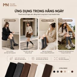 Tất đùi nữ giữ ấm, vớ đùi không bí không tuột, thon gọn bắp chân, phối váy phong cách Hàn dày mịn 4