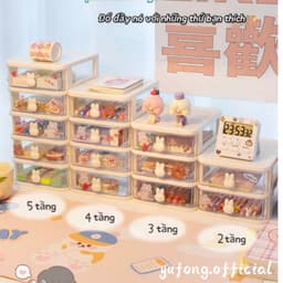 Văn Phòng Phẩm Hộp Bảo Quản Để Bàn Trong Suốt Đồ Lặt Vặt Ngăn Kéo-Loại Đựng Bút Tủ Đựng Mỹ Phẩm Băng Phụ Kiện Tóc Trẻ Em 1