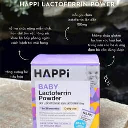 Lactoferrin HAPPI Baby Lactoferrin Powder 28 Gói 1g Cho Bé 1-36 Tháng Hỗ Trợ Miễn Dịch 7