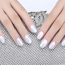 Hũ tráng gương Cực Quang - Ánh Cầu Vồng Siêu Sáng nổi bật bộ móng Nail Michi 2