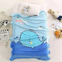 Chăn Tuyết Đắp Cho Bé Họa Tiết Hoạt Hình Dễ Thương Hello Kitty Doraemon Nhiều Mẫu Mềm Mịn 6