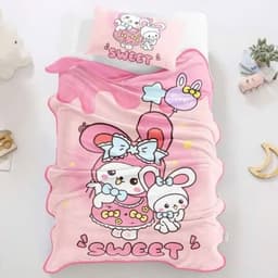 Chăn Tuyết Đắp Cho Bé Họa Tiết Hoạt Hình Dễ Thương Hello Kitty Doraemon Nhiều Mẫu Mềm Mịn 7