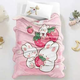 Chăn Tuyết Đắp Cho Bé Họa Tiết Hoạt Hình Dễ Thương Hello Kitty Doraemon Nhiều Mẫu Mềm Mịn 4