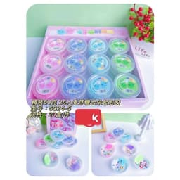 Slime 24 lọ  chất nhờn ma quái có nhũ trong suốt 3