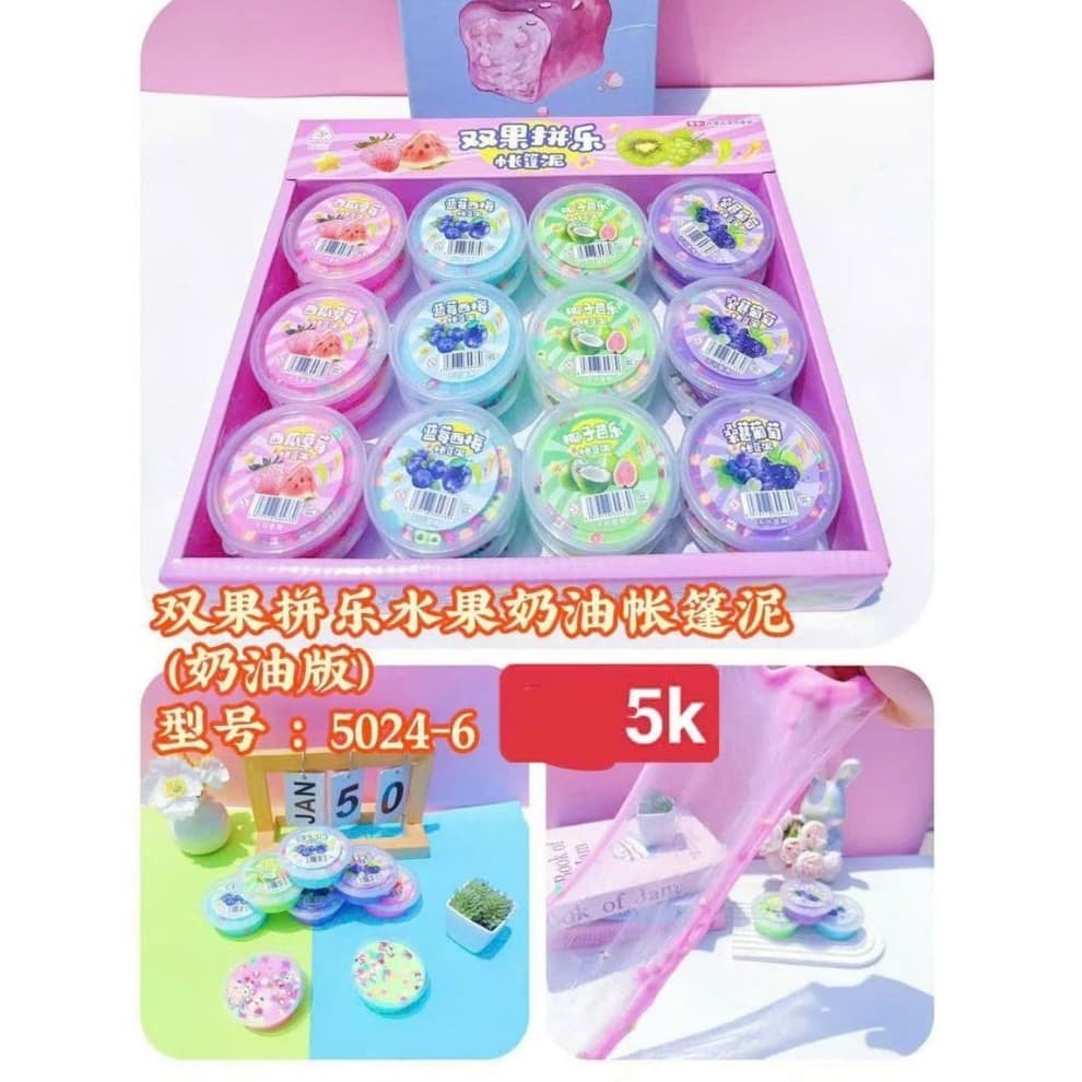 Slime 24 lọ  chất nhờn ma quái có nhũ trong suốt