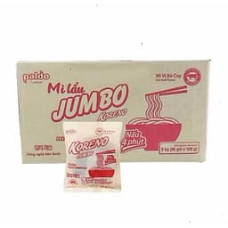 Mì Lẩu Koreno Jumbo  Vị Bò Cay và Kim Chi 80Gói x100g 1