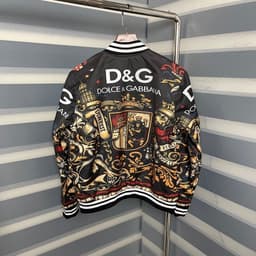 Áo Khoác Bomber Nam 2 Lớp Họa Tiết Hoàng Gia 3D Cao Cấp Dày Dặn, Form Sang Trọng Cá Tính 4