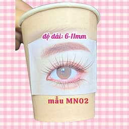 Lông Mi Màu Nâu MN21 Nhẹ Nhàng Tự Nhiên Độ Dài 9-13mm GREEN Thủy Mi 2