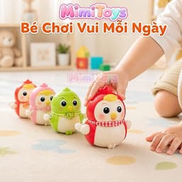 Set 4 Gà Con Vặn Cót MimiToys - Đồ Chơi Nam Châm Nối Đuôi Xoay 360 Độ Cho Bé 3