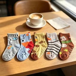 Combo 5/10 Đôi Tất Tập Đi, Vớ Chống Trơn Trượt Có Cao Su Bé Trai Gái Từ 0-3Tuổi 1