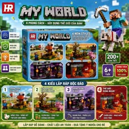 Đồ chơi lắp ráp minecraft my word 210 chi tiết , đồ chơi lắp ráp cho bé 5