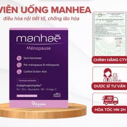 Manhaé Ménopause ( Hộp 90 viên ) Nội Tiết Tố Nữ  Cải Thiện Kinh Nguyệt, Làm Chậm Lão Hóa, Giúp Ngủ Sâu Và Ngon Giấc 1