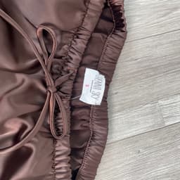[ Hiền BigSize] (Hàng Lỗi Nhẹ) Quần Dài Baggy Lụa Satin Nữ Nâu Chocolate Cạp Thun Dây Rút,Ống Bo Gấu,Che bụng tốt 8