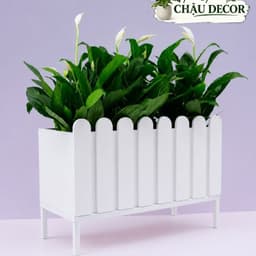 chậu trồng cây hàng rào chất liệu nhựa PVC FOAM siêu nhẹ siêu bền chậu trồng cây ban công 1