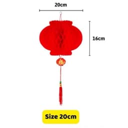 Combo 100 cái Đèn Lồng Nilong Trang Trí Tết , Cầu Tổ Ong Trang Trí Tết Kèm Đuôi 8