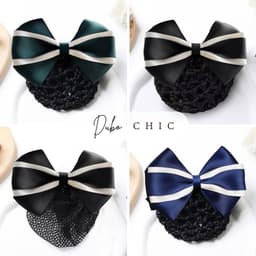 Kẹp tóc có lưới bọc tóc Dubochic 10cm dễ phối trang phục 1