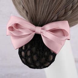 Kẹp tóc nữ lưới nơ Dubochic 10cm tiếp viên văn phòng tiện lợi 7
