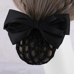 Kẹp tóc nữ lưới nơ Dubochic 10cm tiếp viên văn phòng tiện lợi 8