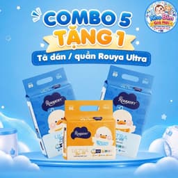 [ Combo 6 không quà ] bịch Tã/bỉm ROUYA siêu thấm, lành tính cho bé size NB,S,M,L,XL,XXL,XXXL 1