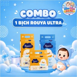 1 Bịch Tã Dán/Quần Rouya, Thấm Hút Tốt Giúp Bé Luôn Khô Ráo Đủ Size NB,S,M,L,XL,XXL,XXXL 1