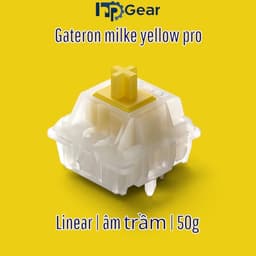 Switch cơ Linear 50g Gateron Milky Yellow Pro 5 chân cho bàn phím cơ - Yellow Milky Pro 1