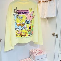 | 𝐋𝐨𝐧𝐠𝐭𝐞𝐞 | ÁO THUN TAY DÀI BỌT BIỂN VÀNG PASTEL VẢI COTTON 5
