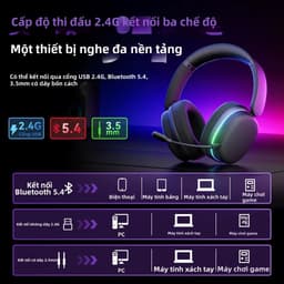 Tai nghe chụp tai Gaming AULA G7 Không Dây Bluetooth 3 Mode - Headphone chơi game FPS độ trễ thấp có mic đàm thoại 6
