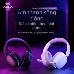 Tai nghe chụp tai Gaming AULA G7 Không Dây Bluetooth 3 Mode - Headphone chơi game FPS độ trễ thấp có mic đàm thoại 5
