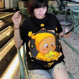 | 𝐂𝐨𝐭𝐭𝐨𝐧 𝟐𝟖𝟎𝐠𝐬𝐦 | ÁO THUN TWINKLE VẢI COTTON FOM RỘNG 5