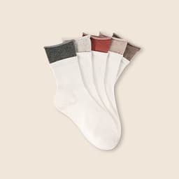 [COMBO 6] Tất Vớ Nam Nữ Cổ Cao SOCKSWORLD Màu BaSic Êm Ái Dày Dặn Thoáng Khí Mịn Mát Bền Màu VSF4001 5