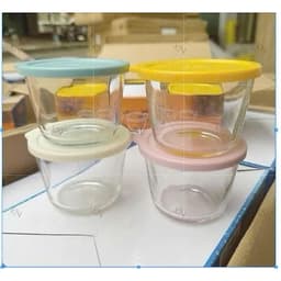 Hũ Thủy Tinh Chịu Nhiệt, Lọ, Hộp Thủy Tinh đựnġ Thực Phẩm Nắp Ấn Mang Đi, Để Tủ Lạnh Dung Tích 260ml Có Nấp Đậy VINBEO 9