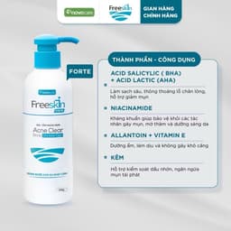 Combo Xịt mụn 80ml & Gel tắm ngừa mụn lưng, viêm nang lông 250g & Xịt mờ thâm 80ml Novocare - Freeskin 3