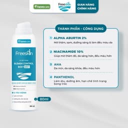 Combo Xịt mụn 80ml & Gel tắm ngừa mụn lưng, viêm nang lông 250g & Xịt mờ thâm 80ml Novocare - Freeskin 6