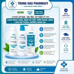 Combo Xịt mụn 80ml & Gel tắm ngừa mụn lưng, viêm nang lông 250g & Xịt mờ thâm 80ml Novocare - Freeskin 1