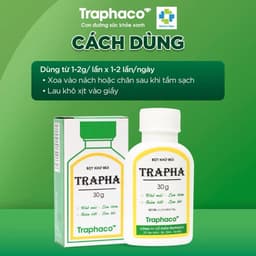 [CHE TÊN] COMBO 5 HỘP & 10 HỘP Bột khử mùi TRAPHA mùi hôi chân & nách hiệu quả 4