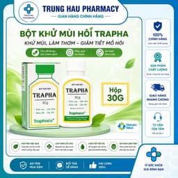 [CHE TÊN] COMBO 5 HỘP & 10 HỘP Bột khử mùi TRAPHA mùi hôi chân & nách hiệu quả 1