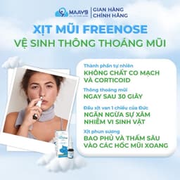 Xịt mũi Novocare Freenose nước muối ưu trương giảm ngạt mũi, chảy nước mũi 20ml 3