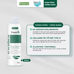 Cấp ẩm sâu, dưỡng ẩm dạng xịt HA Freeskin - Novocare cho da dầu mụn, làm dịu, dưỡng da căng bóng 80ml 2