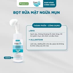 Bọt rửa mặt cho da dầu mụn Freeskin - Novocare - Làm sạch sâu, hỗ trợ giảm mụn và bã nhờn, không gây khô căng da 120ml 2