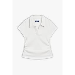 Áo thun polo nữ slimfit GENVIET JEANS cổ v cộc tay baby tee ôm vừa phải cotton thoáng mát không bai nhão 9084 7