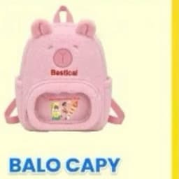 Balo Capybara-Túi Gấu Bông Capybara Đáng Yêu Quà Tặng Cho Bé Dễ Thương, Cặp Capybara Chất Liệu Vải Cao Cấp 1