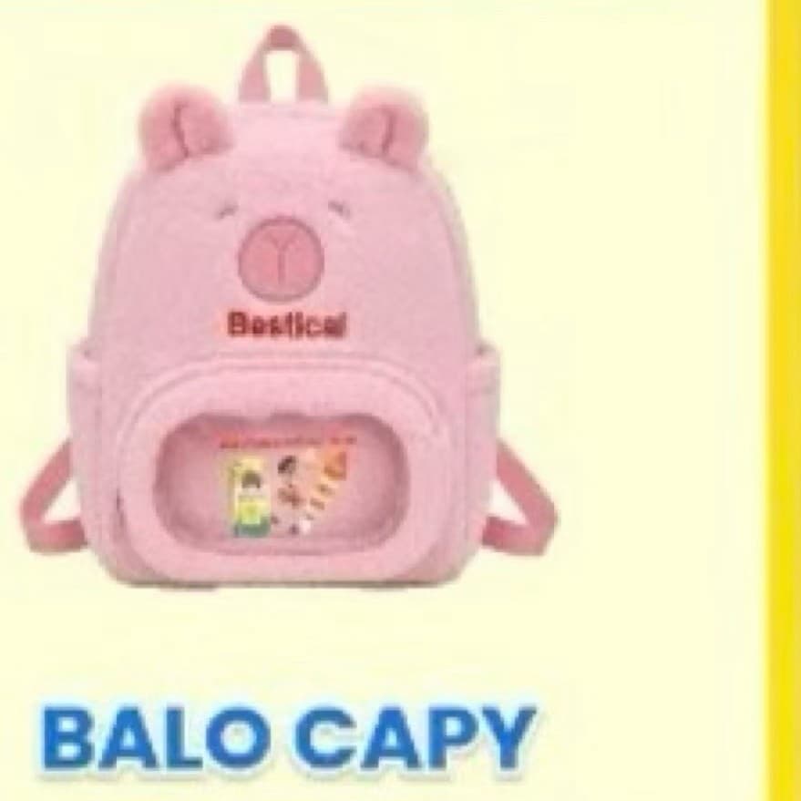 Balo Capybara-Túi Gấu Bông Capybara Đáng Yêu Quà Tặng Cho Bé Dễ Thương, Cặp Capybara Chất Liệu Vải Cao Cấp