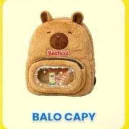 Balo Capybara-Túi Gấu Bông Capybara Đáng Yêu Quà Tặng Cho Bé Dễ Thương, Cặp Capybara Chất Liệu Vải Cao Cấp 2