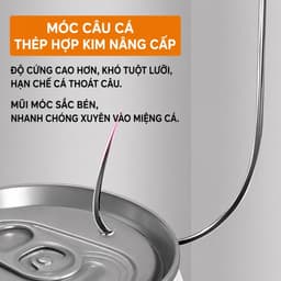 Thẻo câu đài cao cấp lưỡi đôi buộc sẵn, thẻo không nghạnh cao cấp 25cm và 45cm 4