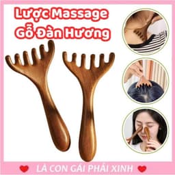 Lược Gỗ Đàn Hương Massage Đầu Cổ Vai Gáy, Lược Massage Da Đầu Cơ Thể Chống Tĩnh Điện 4