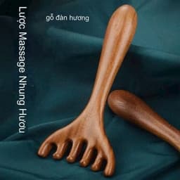 Lược Gỗ Đàn Hương Massage Đầu Cổ Vai Gáy, Lược Massage Da Đầu Cơ Thể Chống Tĩnh Điện 3
